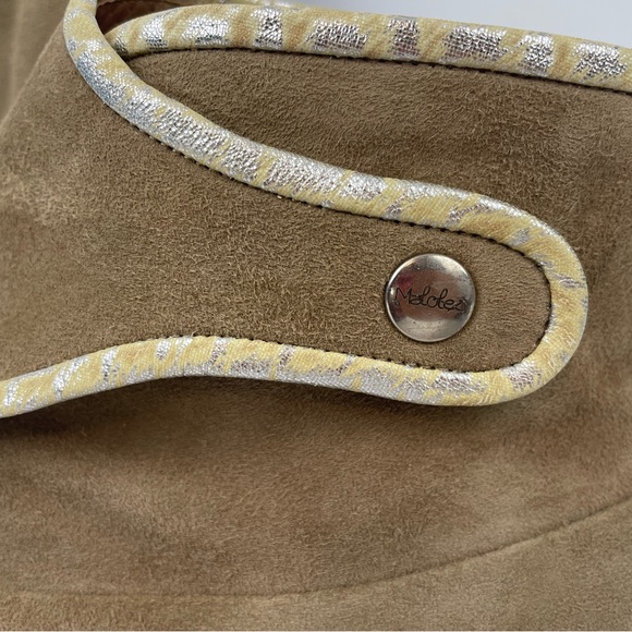 Maloles Tan Suede Ankle Booties With Snap Button Size 39.5 (US 9.5) - Picture 5 of 12